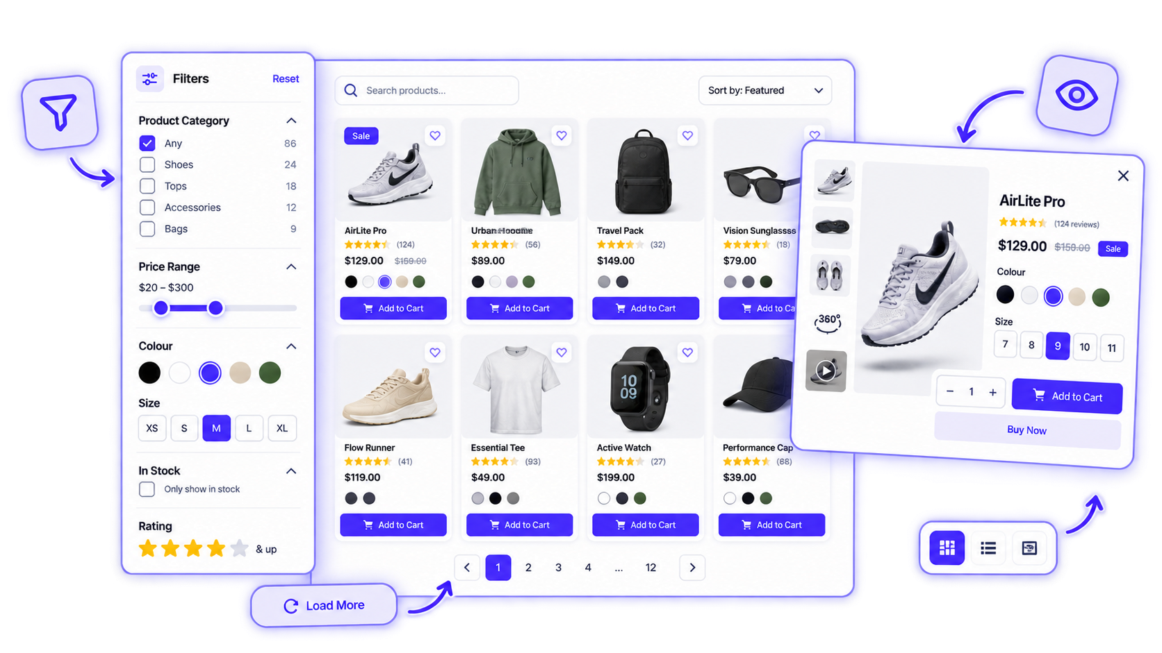 Build shop and category pages shoppers can explore