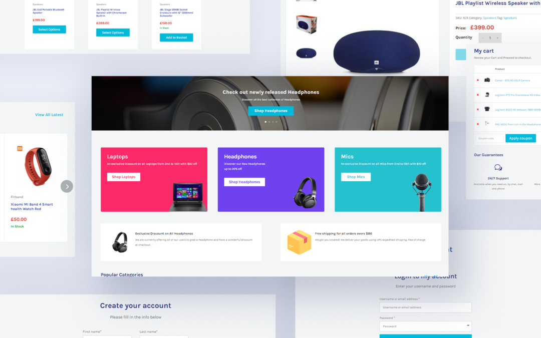 FREE Tech shop layout pack (including header and footer) for Divi