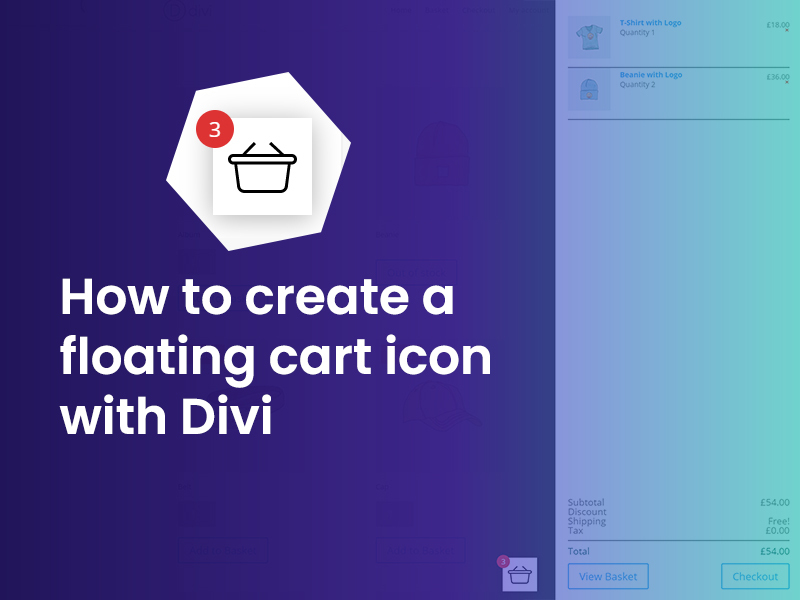 How to create a floating cart icon with Divi