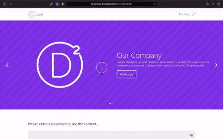 Divi Protect Protected Content