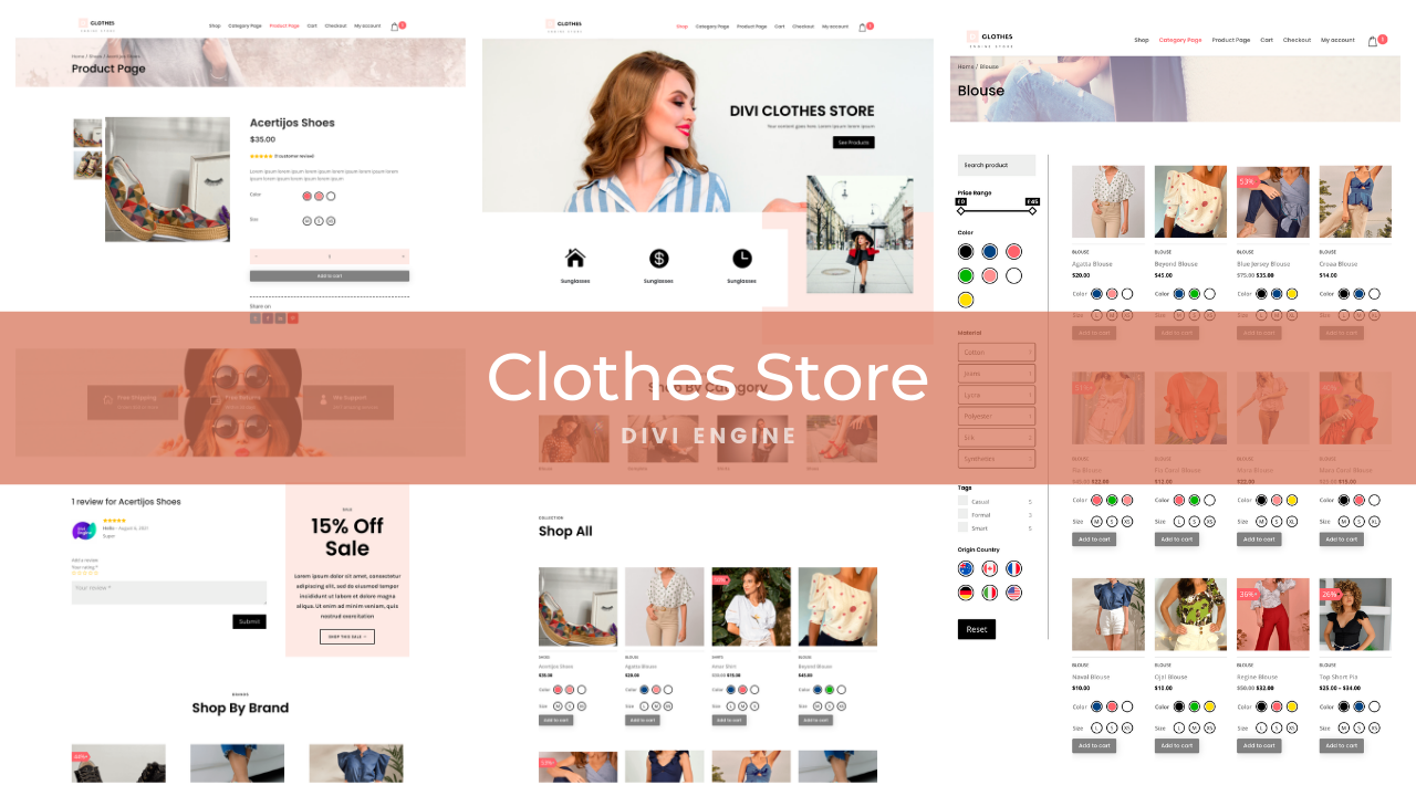 FREE Candy Shop layout pack for Divi and BodyCommerce