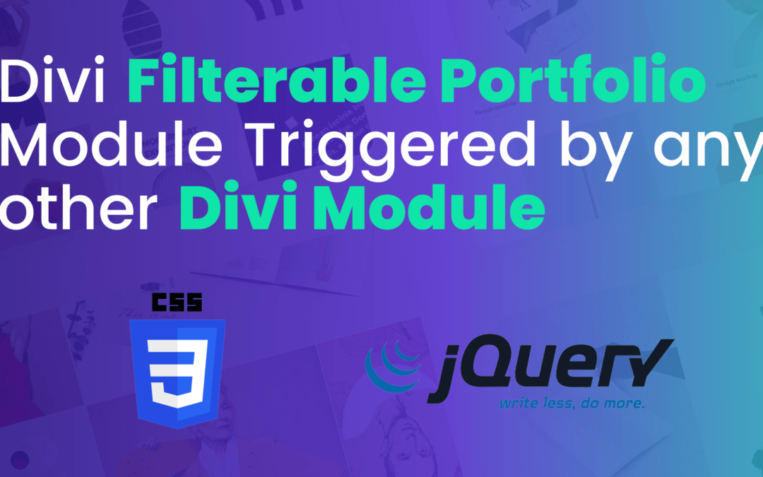 How to Add a Filtered Portfolio Triggered by any Divi Module
