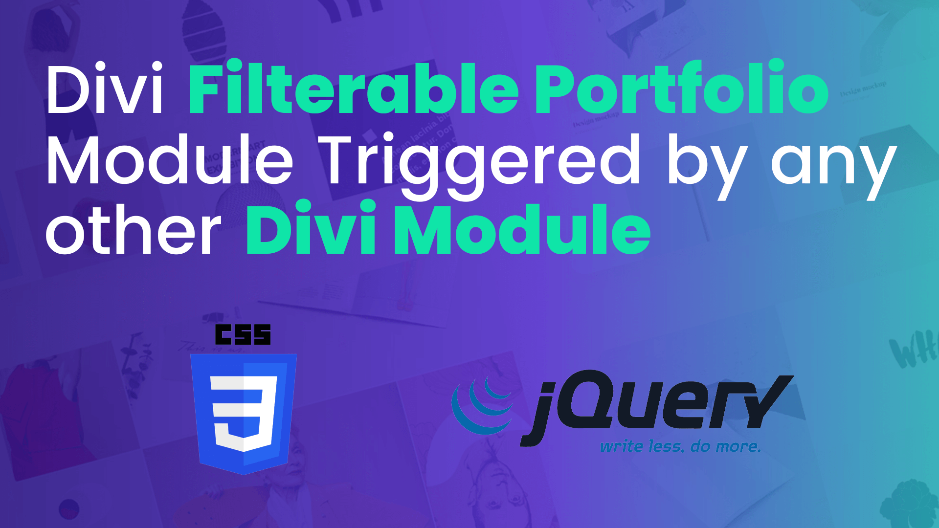 How to Add a Filtered Portfolio Triggered by any Divi Module