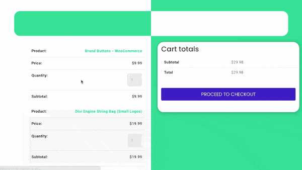 Free Divi WooCommerce Cart Page Layout