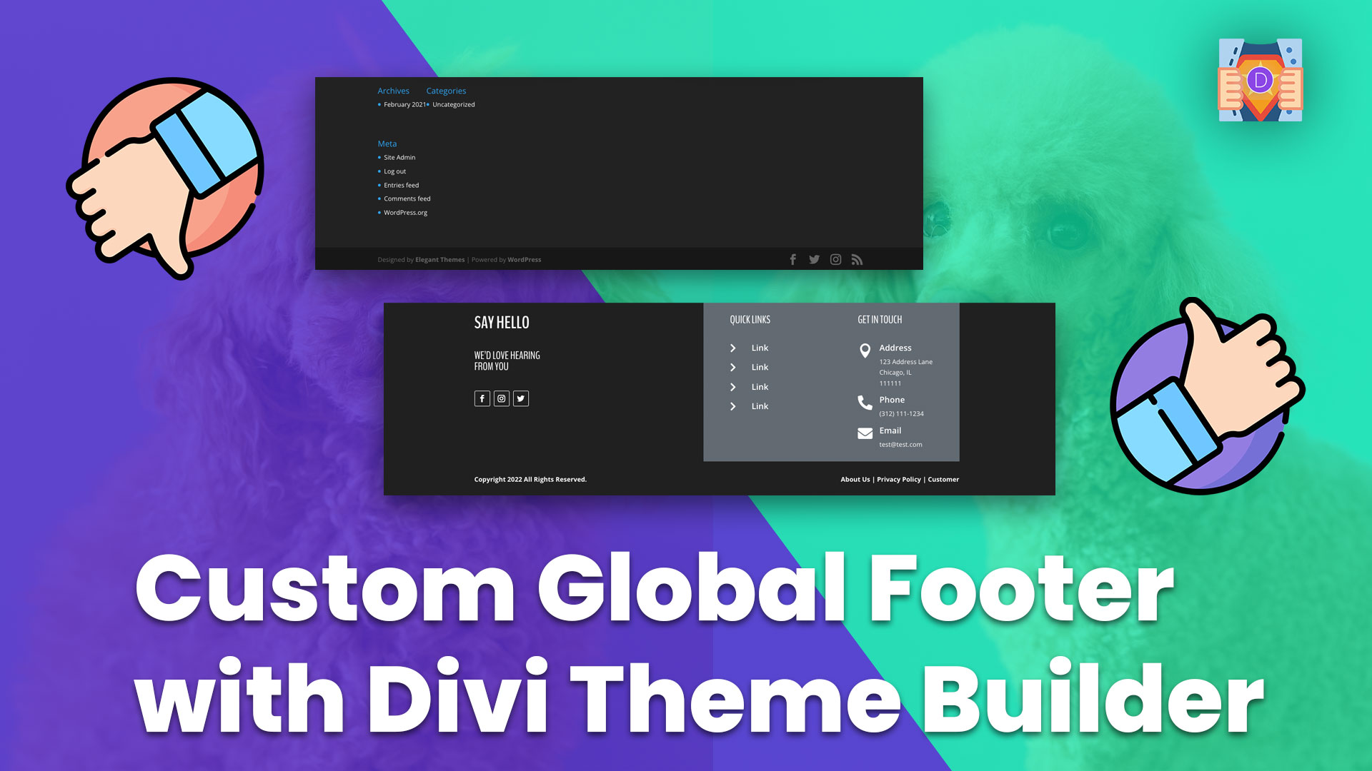 How to Build a Custom Global Footer in Divi using the Theme Builder