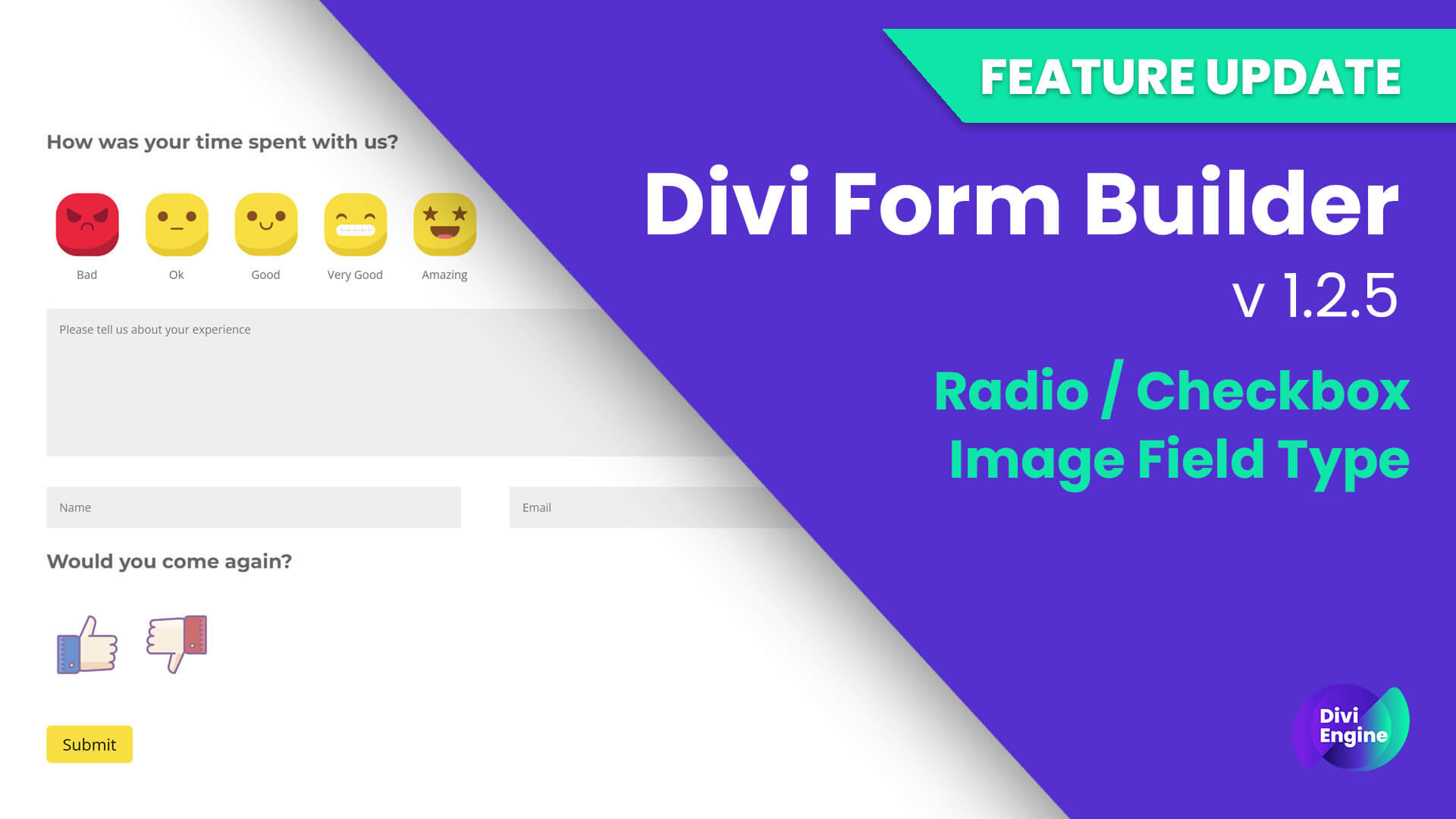 Feature Update: Divi Form Builder gets radio & checkbox image field types!