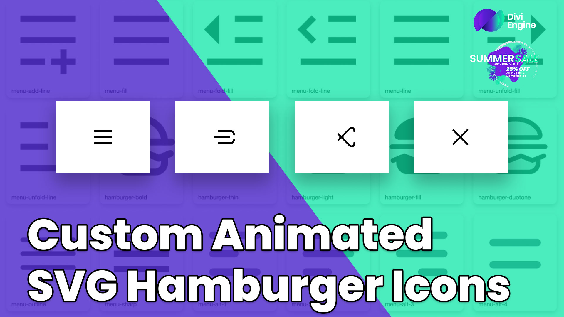 How to add a custom animated SVG hamburger icon to Divi
