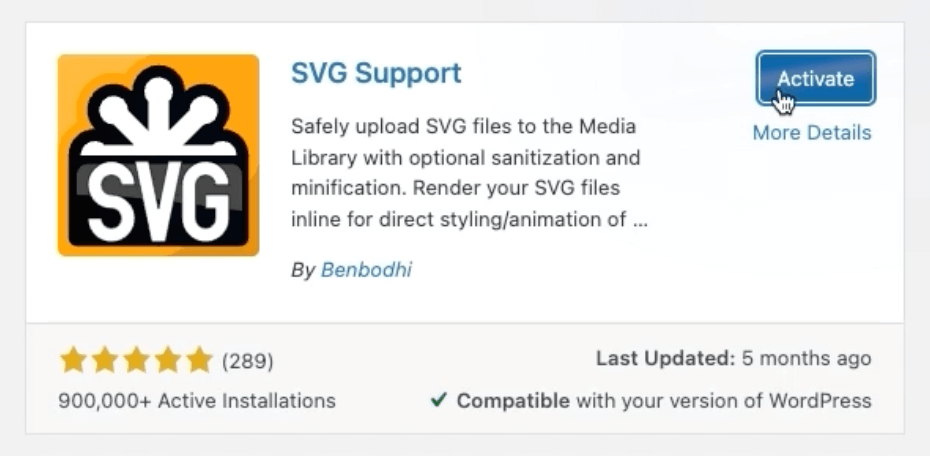 SVG Support Plugin