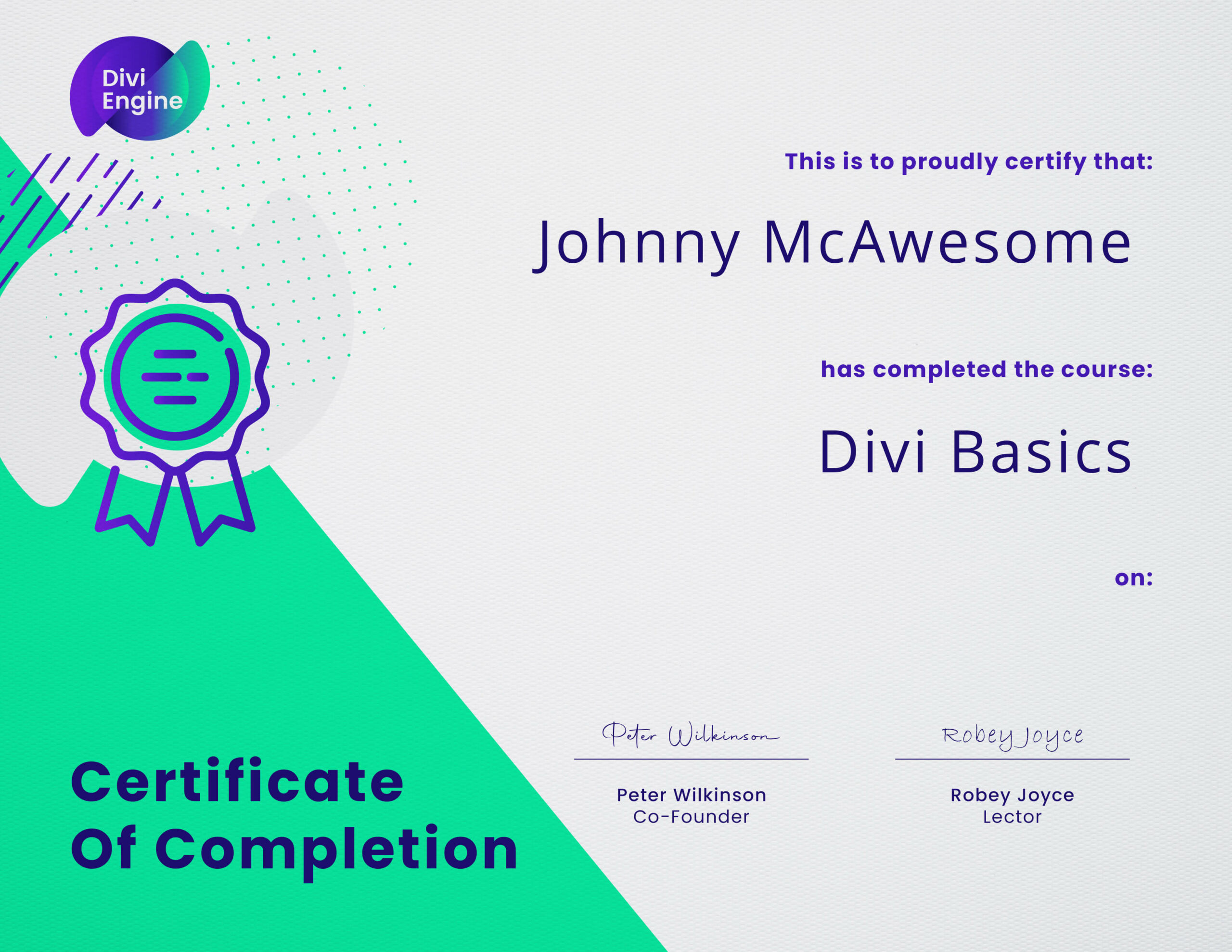 Divi Basics Course Certification