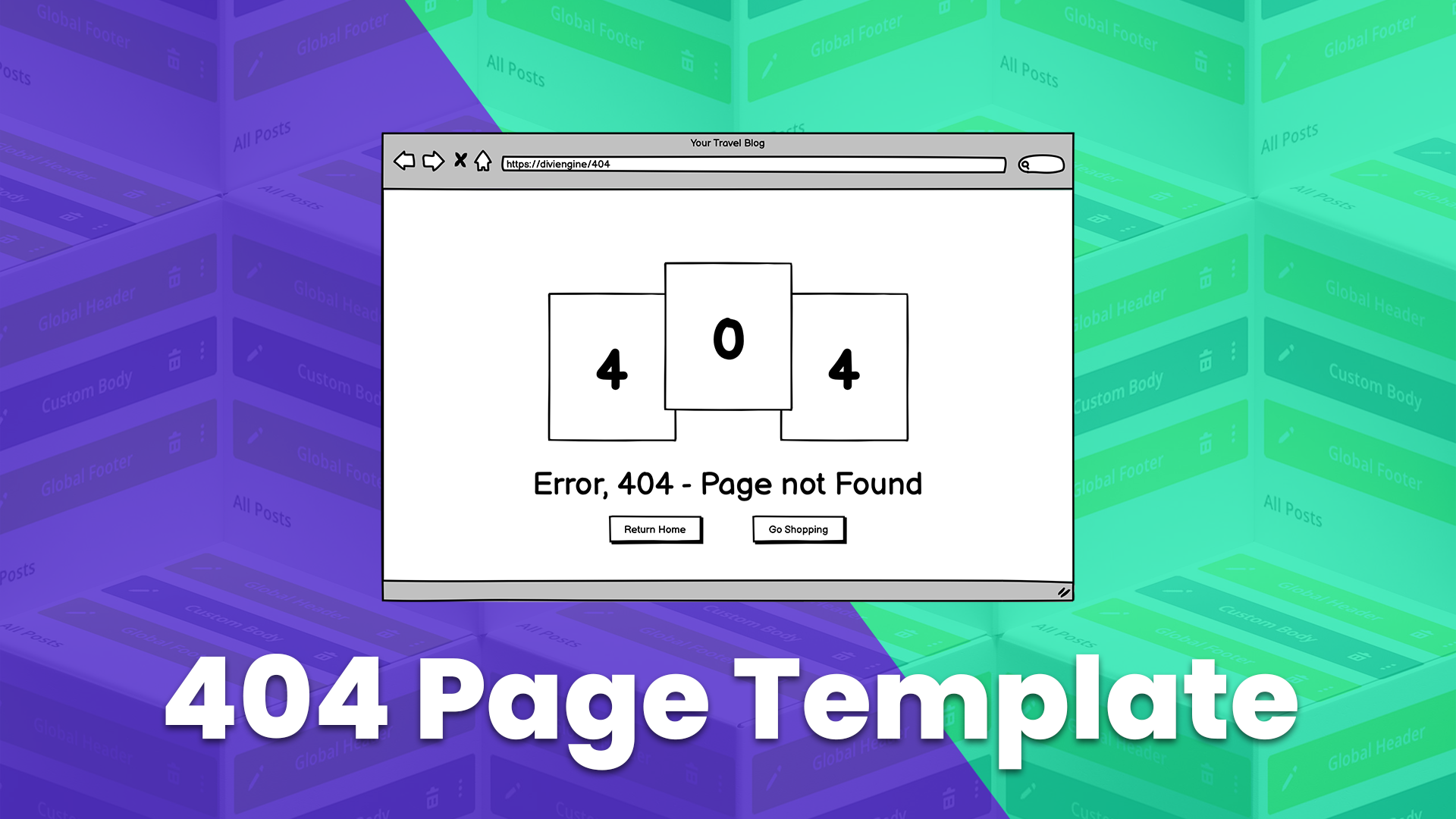 Divi 404 Page Template in the Divi Theme Builder