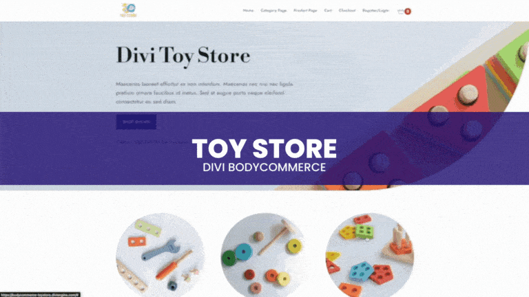 FREE Toy Store Layout Pack for Divi BodyCommerce