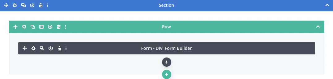 Divi Form Builder module on page