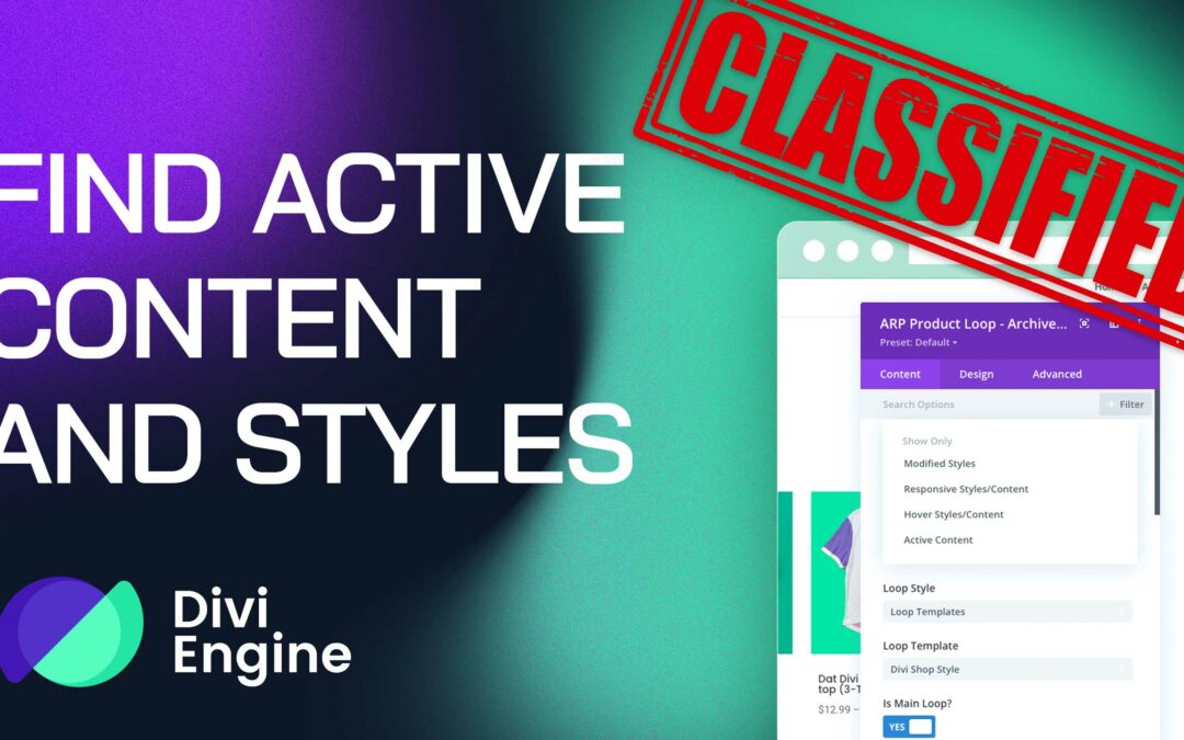 Divi Secret Features Tutorial – Finding Active Content and Styles in the Divi Builder