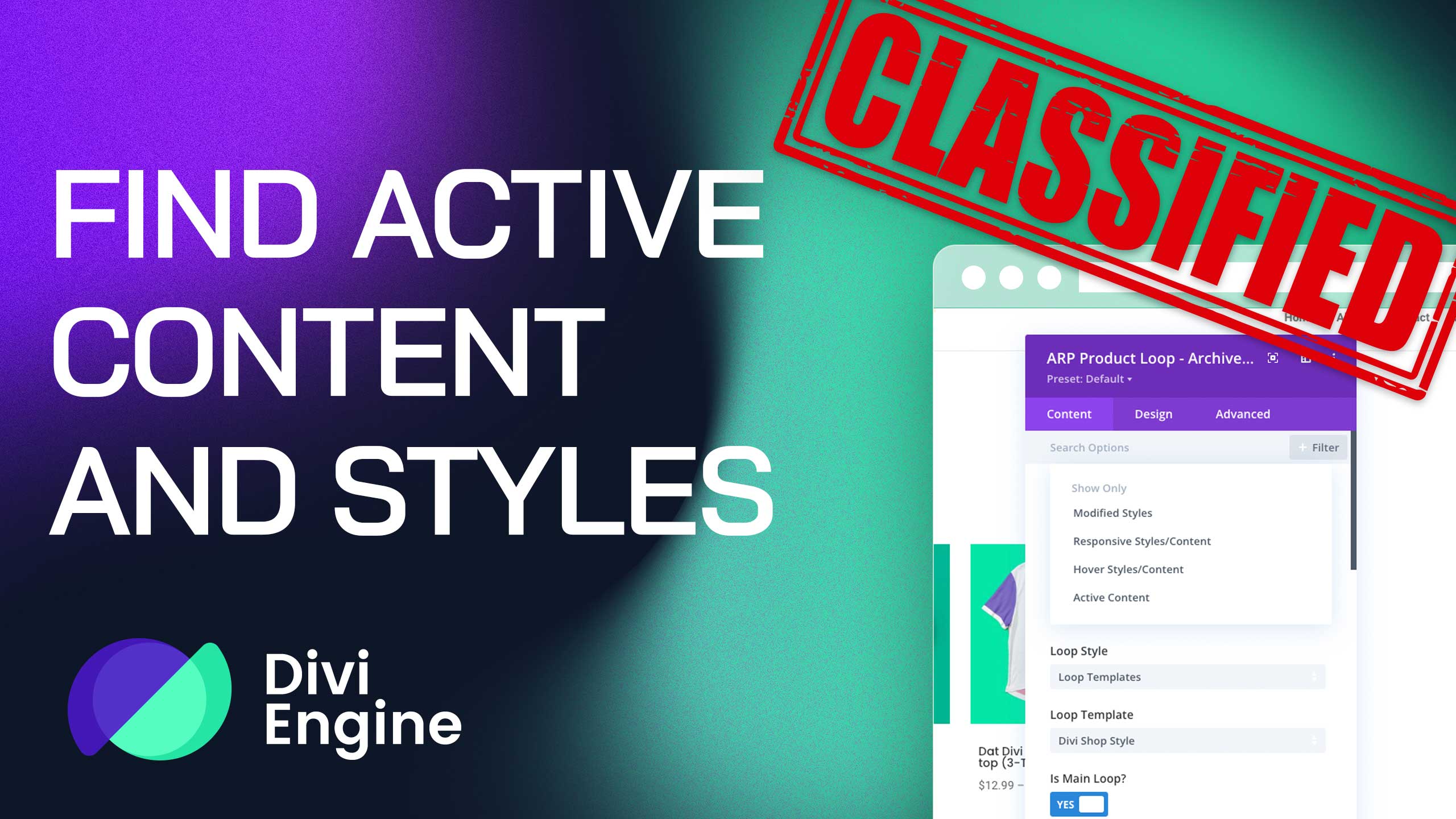 Divi Secret Features Tutorial - Finding Active Content and Styles in the Divi Builder