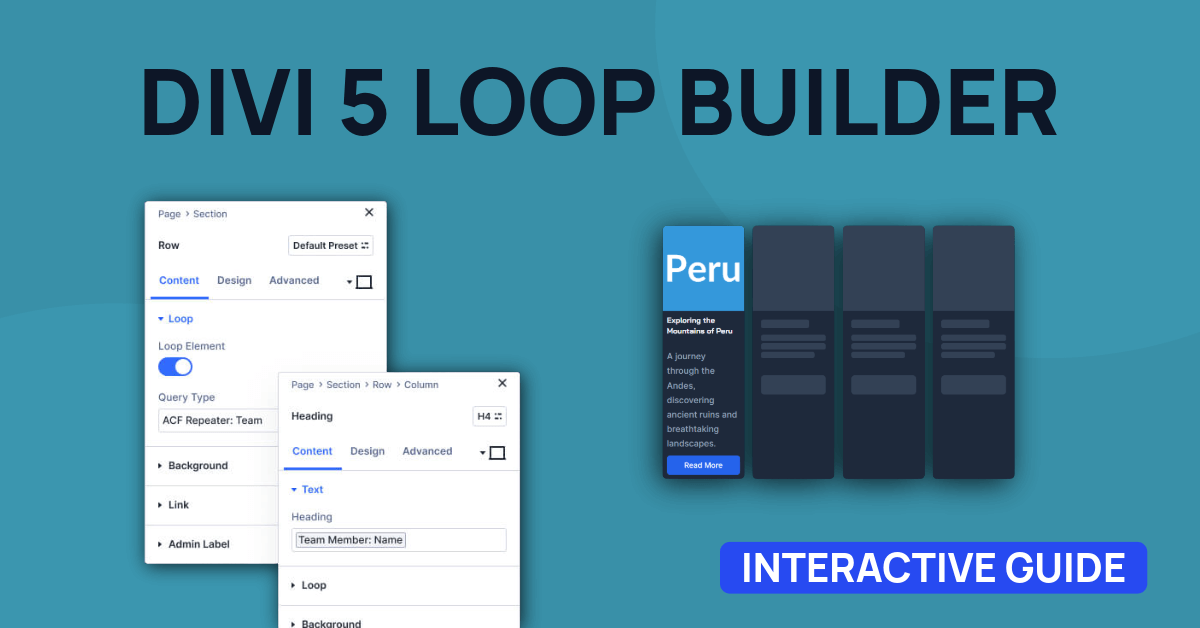 Divi 5 Loop Builder Basics