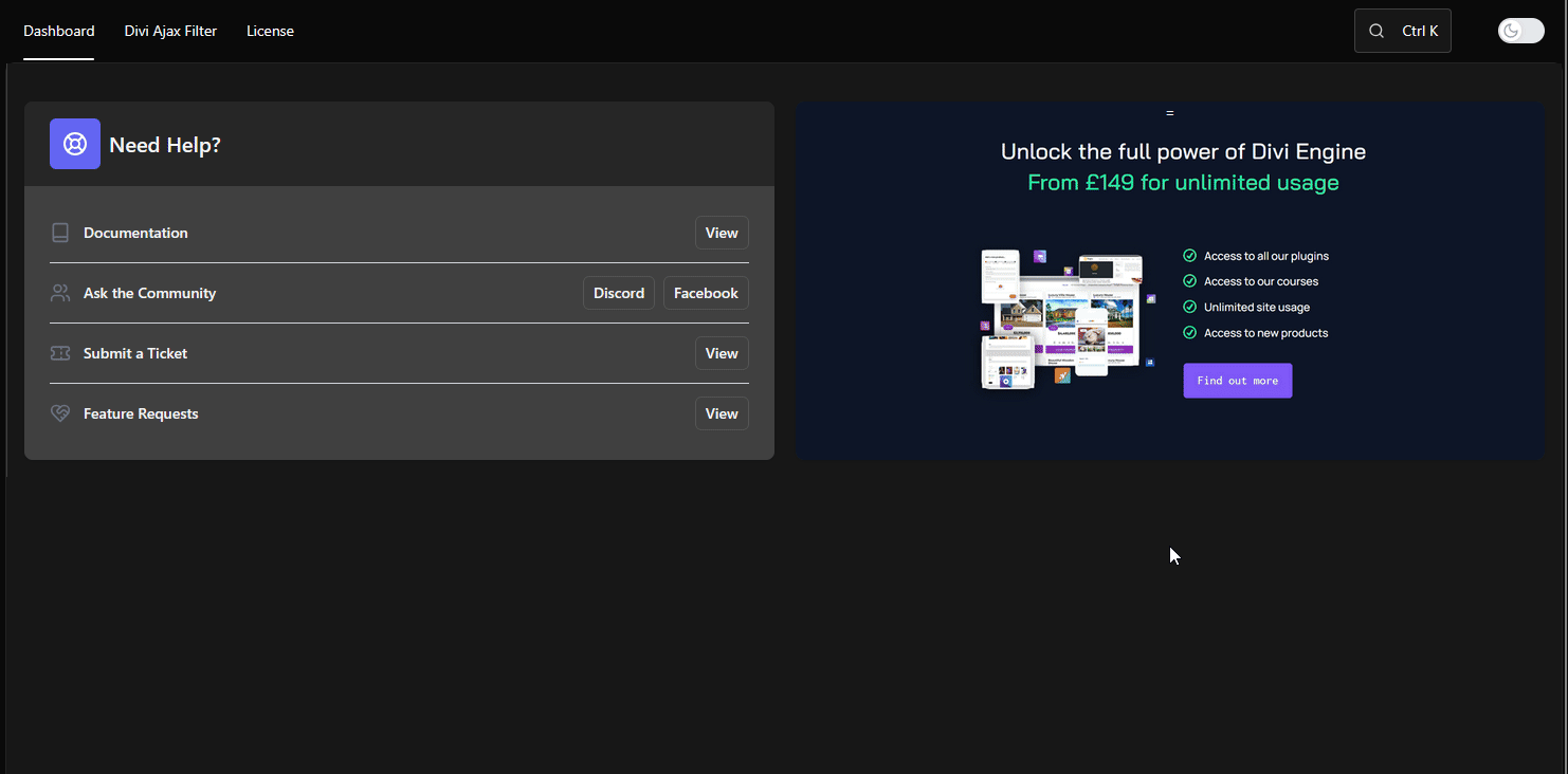 New React Settings Framework