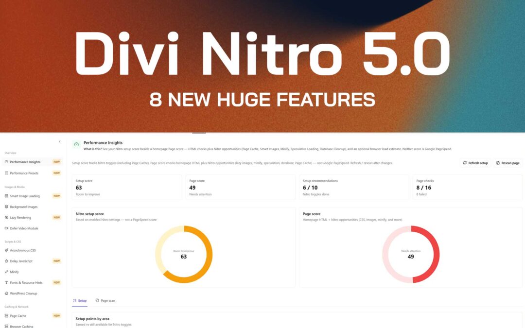 Divi Nitro 5.0: Faster Divi Sites, Built for Divi Engine